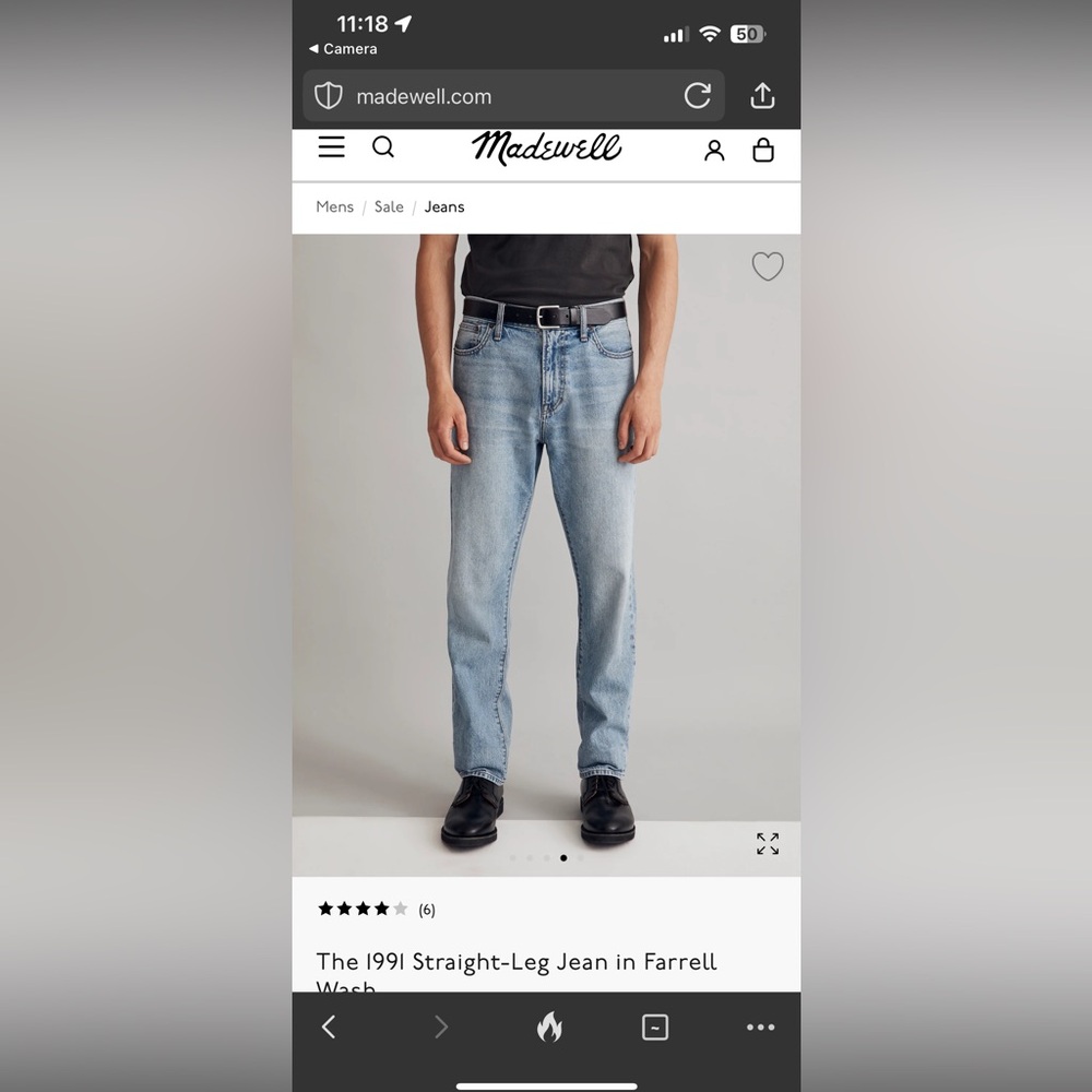 Madewell Men's Light Blue Jeans 33/30